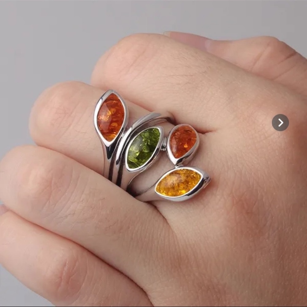 Amber Leaf Women's Ring
